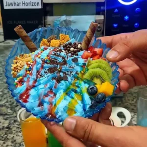 glace bleu